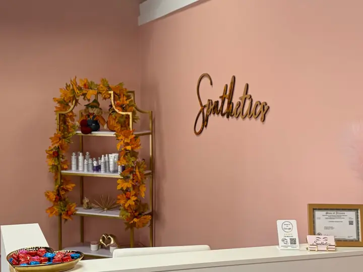 The Spathetics sign above the front desk
